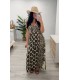 Vestido Zahara crudo negro
