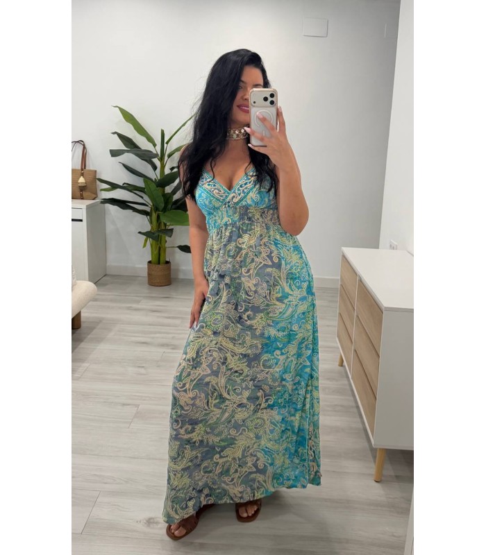 Vestido Chiclana turquesa