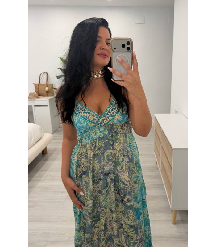 Vestido Chiclana turquesa
