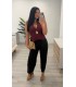Blusa de lino Atlanterra granate