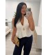 Blusa de lino Atlanterra blanco