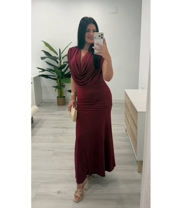 Vestido largo Nerea vino