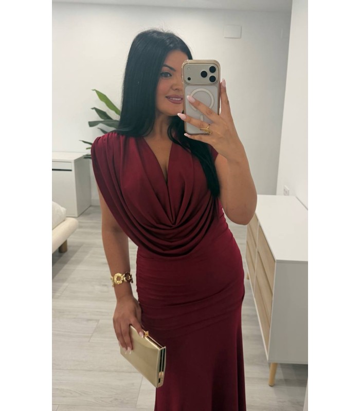 Vestido largo Nerea vino