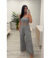 Conjunto top vichy azul