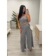 Conjunto top vichy azul