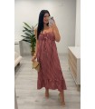 Vestido midi vichy rojo