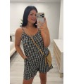 Mono corto vichy negro
