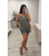 Mono corto vichy negro