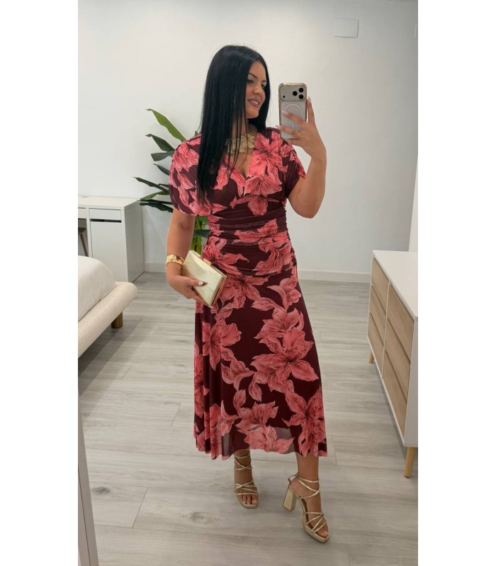 Vestido Carolina rosa
