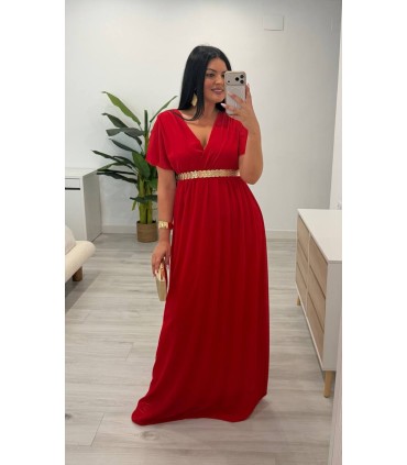 Vestido largo Ana rojo