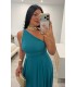 Vestido largo Leyre turquesa