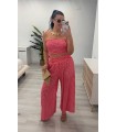 Conjunto top vichy rojo