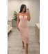 Vestido licra gruesa vivhy rosa