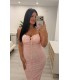 Vestido licra gruesa vivhy rosa
