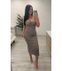 Vestido licra gruesa vivhy marron