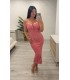Vestido licra gruesa vivhy rojo