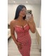 Vestido licra gruesa vivhy rojo