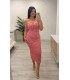 Vestido licra gruesa vivhy rojo