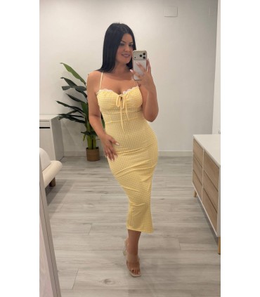 Vestido licra gruesa vivhy amarillo