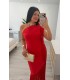 Vestido flecos Nereida rojo