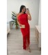Vestido flecos Nereida rojo