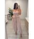 Conjunto lino rallas nude
