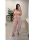 Conjunto lino rallas nude