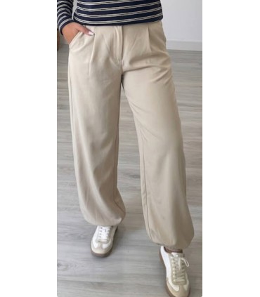 Pantalón tela globo crudo
