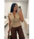 Chaqueta sin mangas tela botones