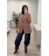 Chaqueta ralla fina burdeos