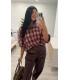 Camisa cuadros burdeos