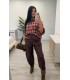 Camisa cuadros burdeos