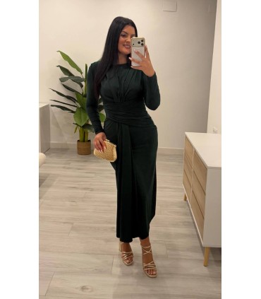 Vestido Tamara verde botella