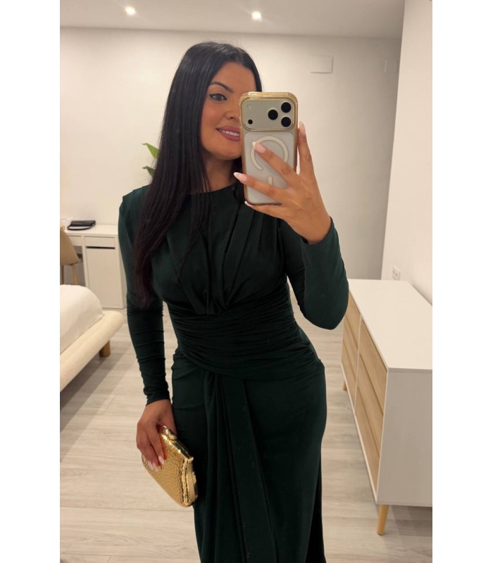 Vestido Tamara verde botella