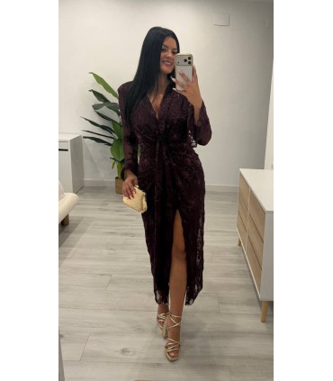 Vestido luxury granate