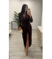 Vestido luxury granate