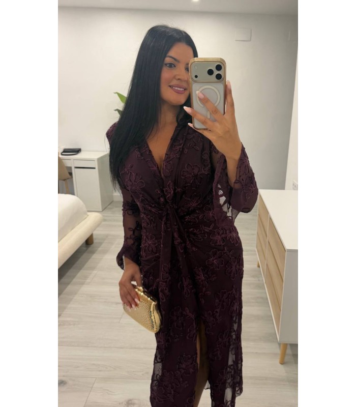 Vestido luxury granate