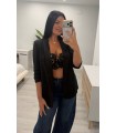 Top encaje negro