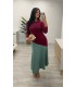 Vestido Agatha buganvilla verde