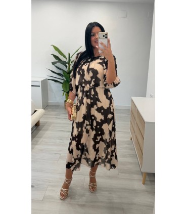 Vestido Luna crudo marrón