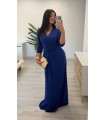 Vestido largo Nuria azulina
