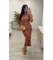 Vestido Camila buganvilla teja