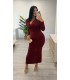 Vestido Nora granate