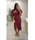 Vestido Nisea berenjena bicolor