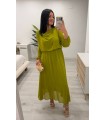 Vestido Luna liso verde