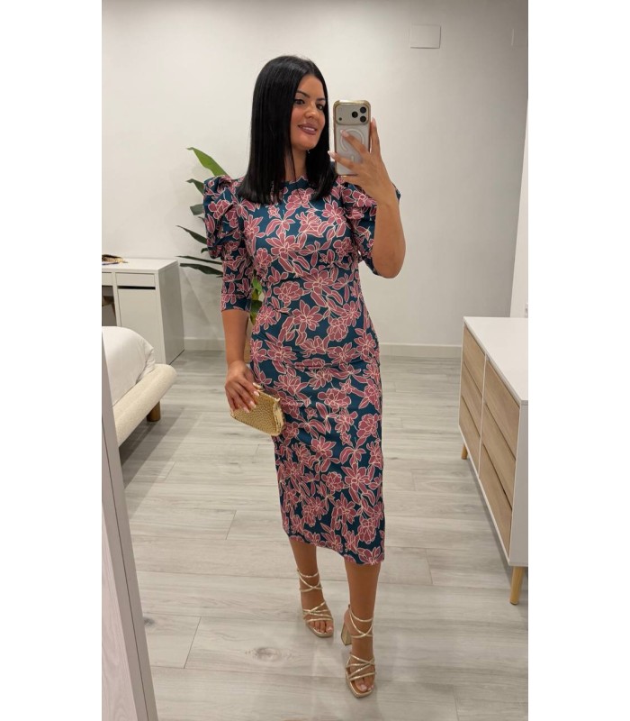 Vestido Camila petroleo