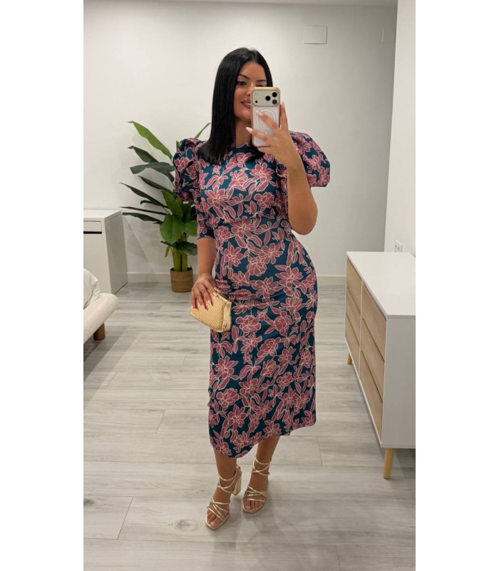 Vestido Camila petroleo