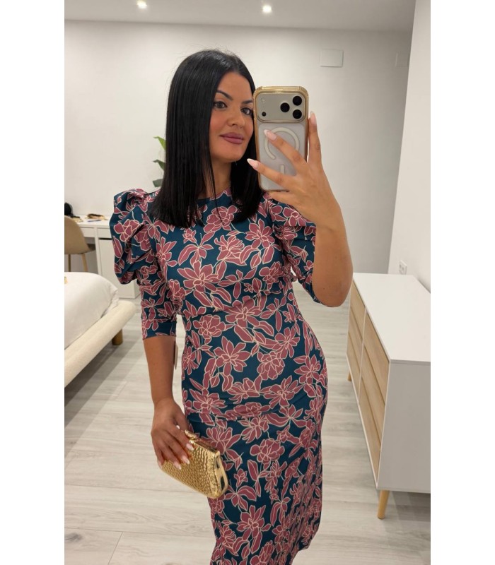 Vestido Camila petroleo