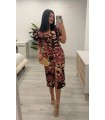Vestido Nisea vino crudo