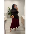 Vestido Agatha marron rojo